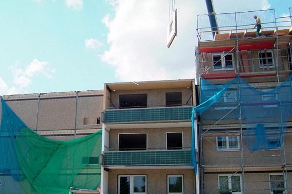 Bild Arbeitsschutz und Arbeitssicherheit auf Rückbau-Baustellen: Rückbau-Baustelle in Magdeburg im Gneisenauring