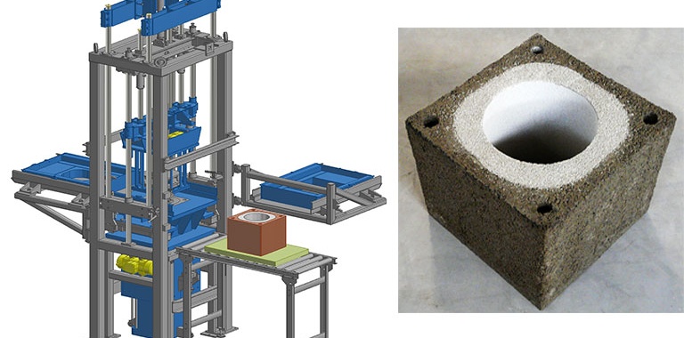 Bild CAD-Modell eines Steinfertigers und Duplexstein