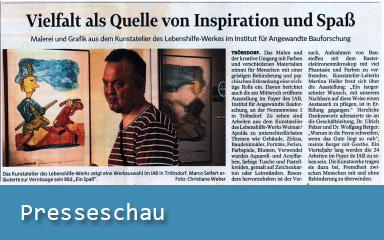 Bild IAB-Presseschau Lebenshilfe-Ausstellung am IAB Weimar