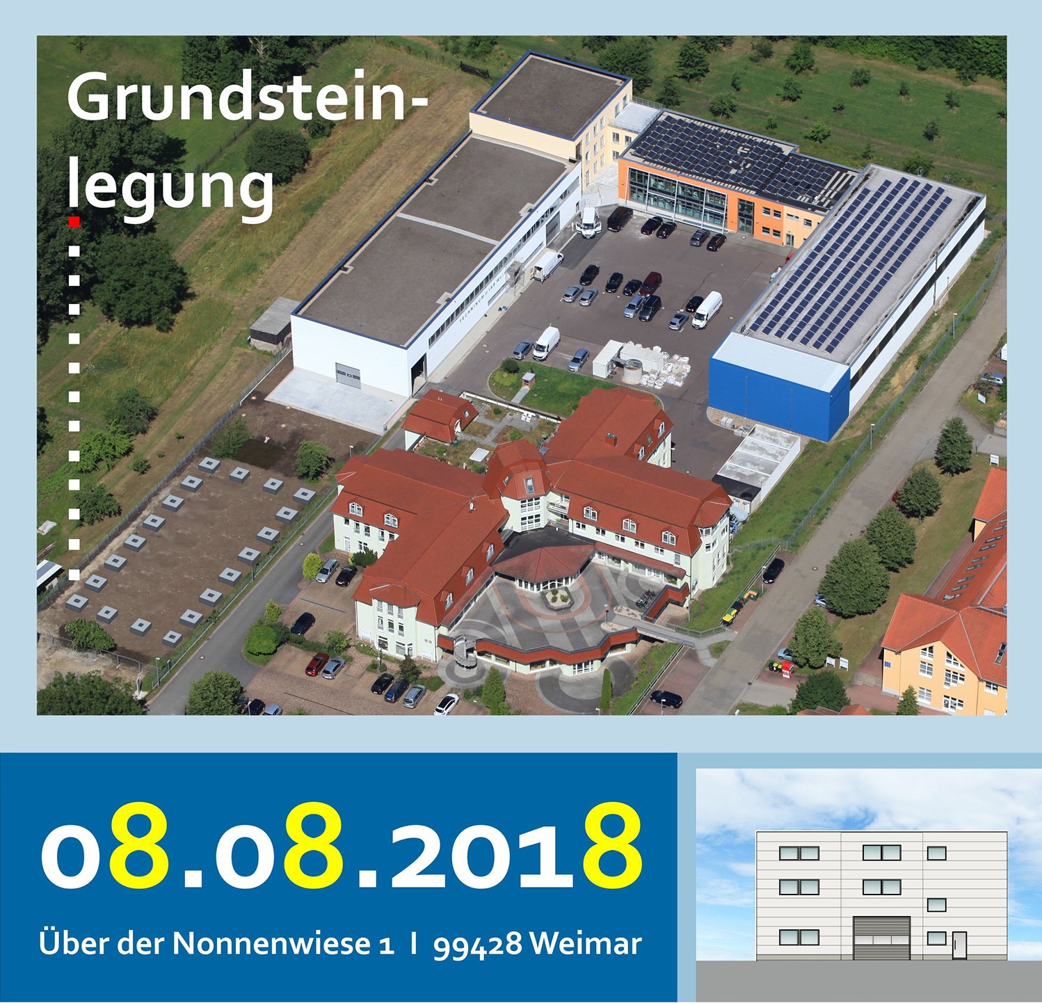 Bild Banner Feierliche Grundsteinlegung für neue IAB-Recyclinghalle in Weimar