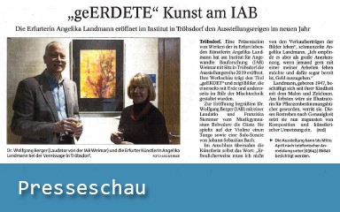 Presseschau: "geERDETE" Kunst am IAB (TA/TLZ Weimar, 30.01.2019)