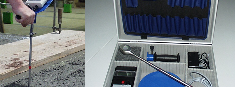image Measuring device DDM-4 is used to record the dynamic pressure density of plastic mixtures.