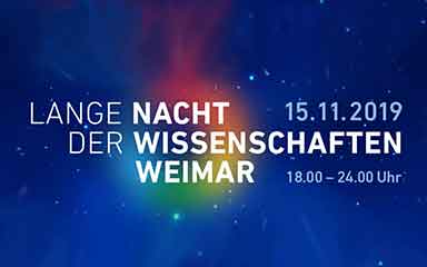 Bild Banner Lange Nacht der Wissenschaften 2019 in Weimar