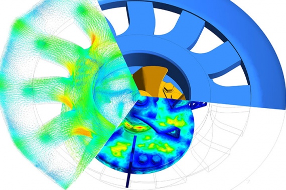 Bild Strömungssimulation von Flüssigkeiten und Gasen