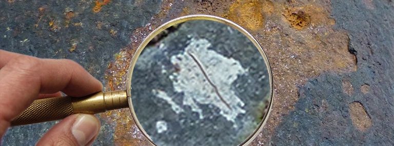 Image small leak in the pipe bore