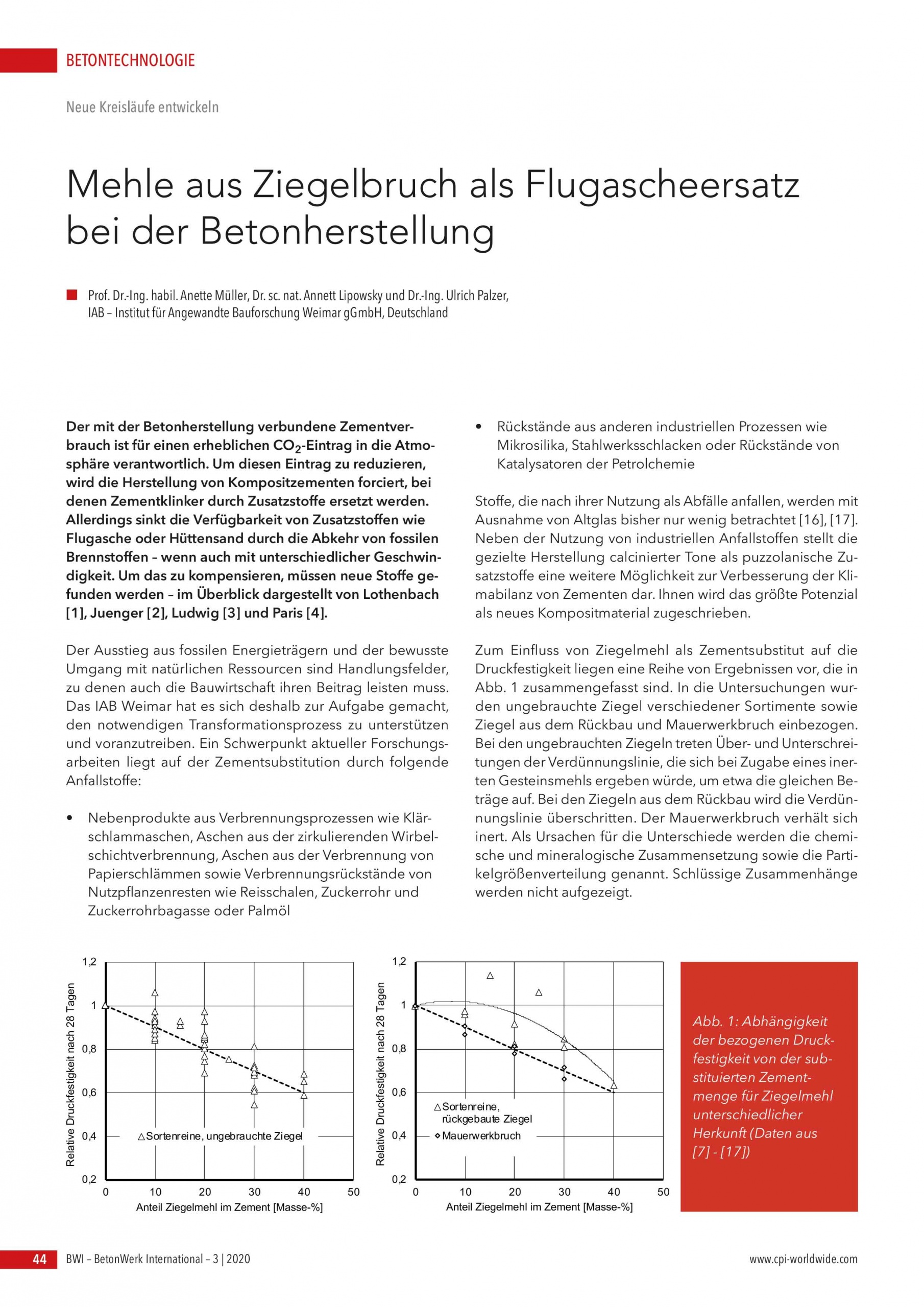 Bild BWI Artikel des IAB Weimar zur Betontechnologie