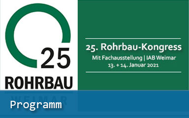 Bild Ankündigung Programm 25. Rohrbau-Kongress online