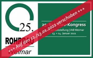 Bild Banner 25. Rohrbau-Kongress 2022 Verschiebung