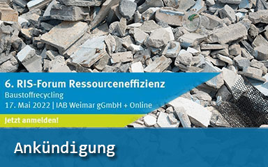 Bild IAB-Ankündigung RIS-Forum Ressourceneffizienz Baustoffrecycling