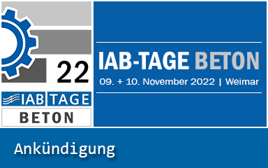 Bild Banner Anküdigung IAB-Tage Beton 2022 in Weimar