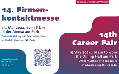 Bild Banner 14. Firmenkontaktmesse an der Bauhaus-Universität Weimar