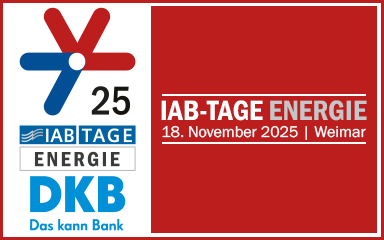 Bild Web-Banner mit dem Logo-Signet der IAB-TAGE »ENERGIE« 2025